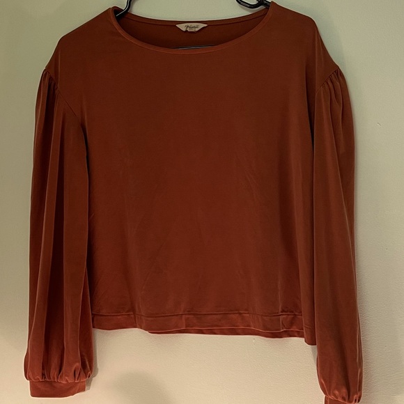Madewell long sleeve, wide sleeves, burnt Orange - Picture 9 of 10